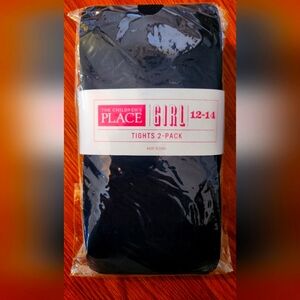 The Children's Place Black Girl's Tights 2-Pack 12-14